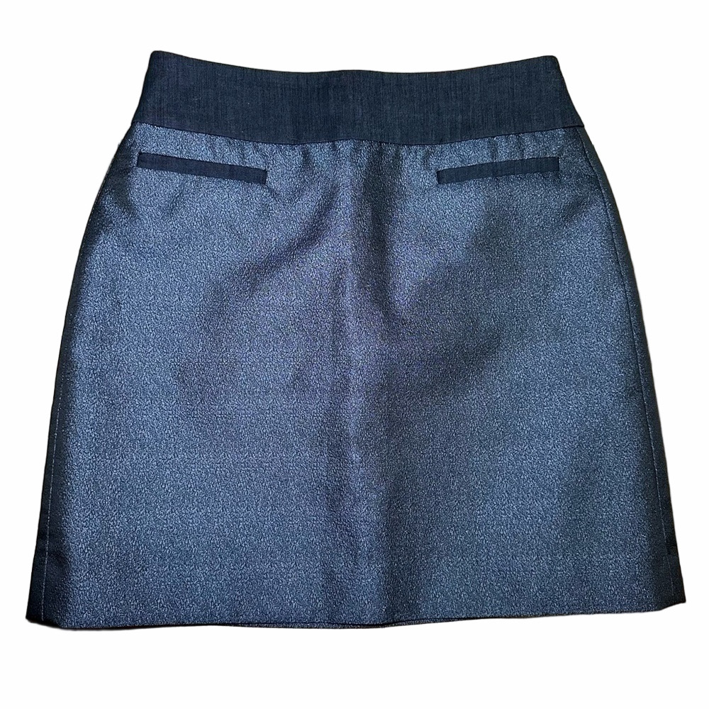 LOFT Shimmer A Lone Mini Skirt in Silver Size 0P